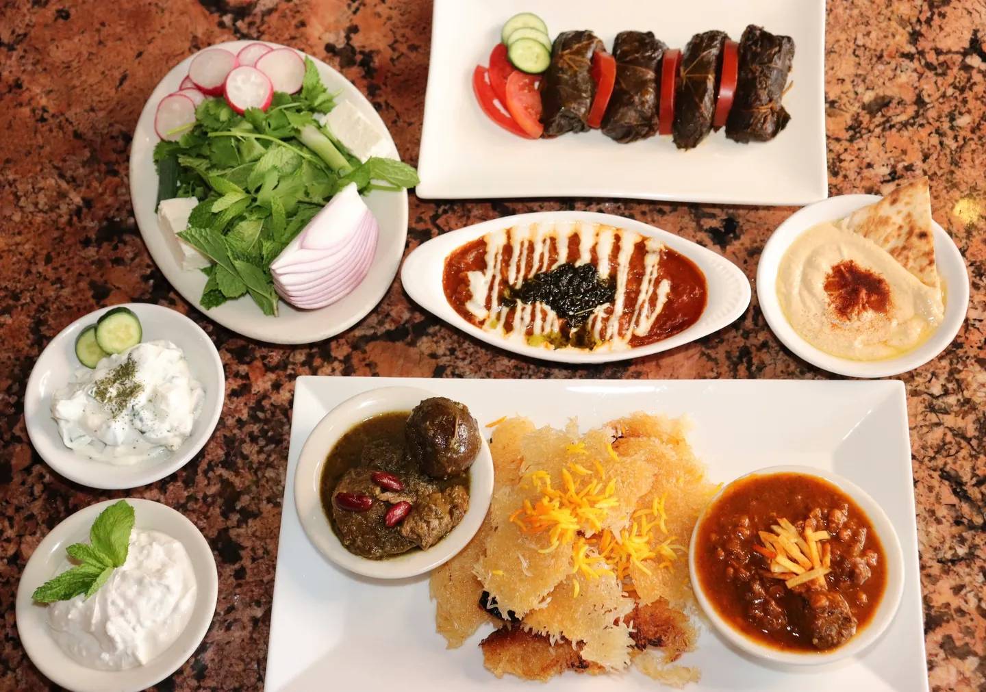 Assorted Persian dishes