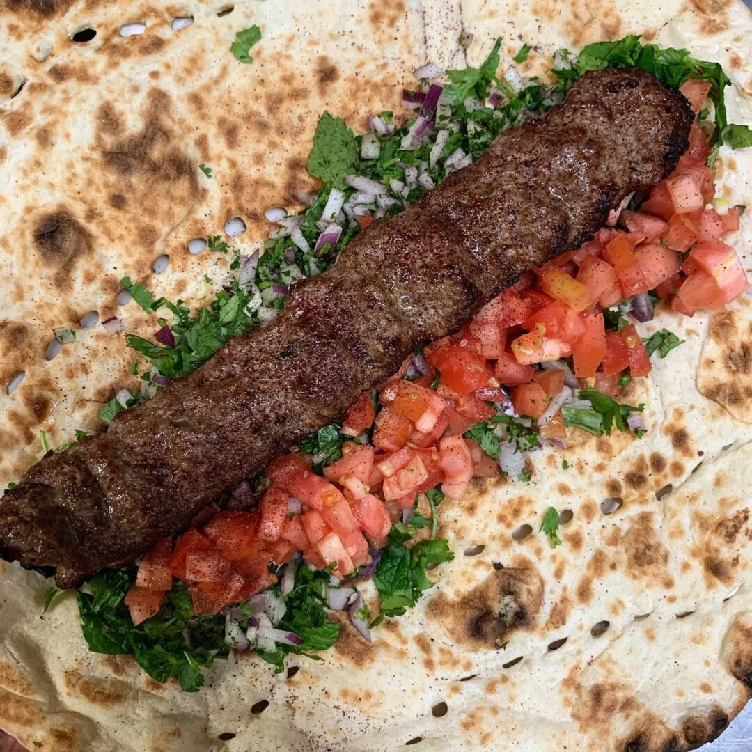 Kebab with tortilla